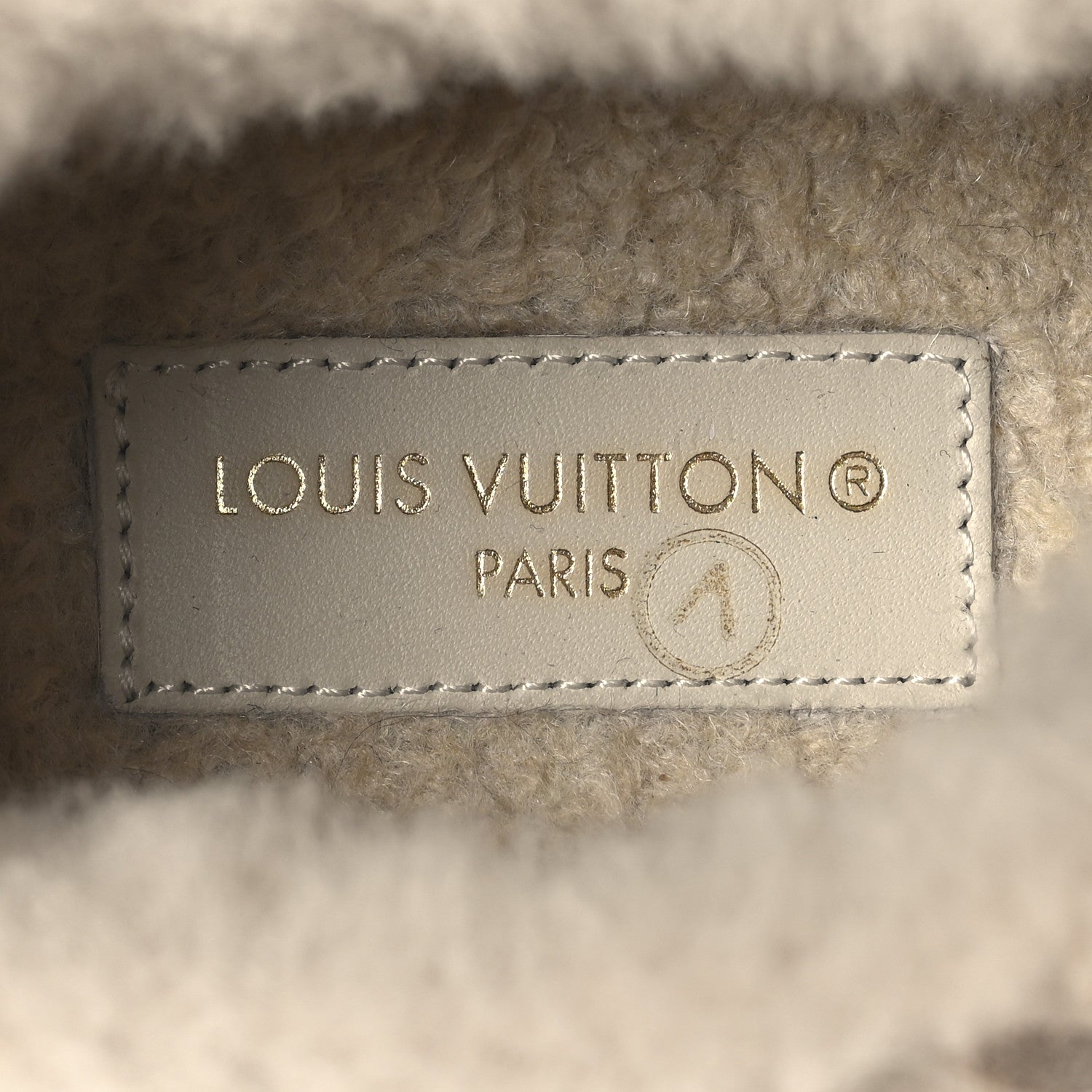 Louis Vuitton Suede Shearling Monogram Time Out Sneakers 39 Beige 9 of 9