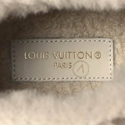 Louis Vuitton Suede Shearling Monogram Time Out Sneakers 39 Beige 9 of 9