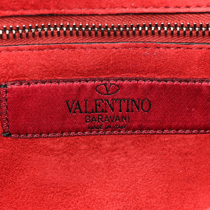 Valentino Garavani Craquele Nappa Beaded Rockstud Spike Wallet on Chain Black 7 of 13