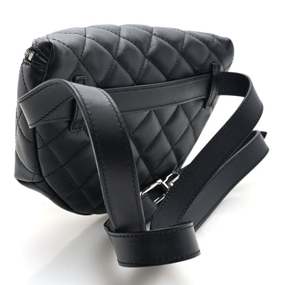 Chanel Lambskin Quilted Waist Belt Bag Black 2 of 10