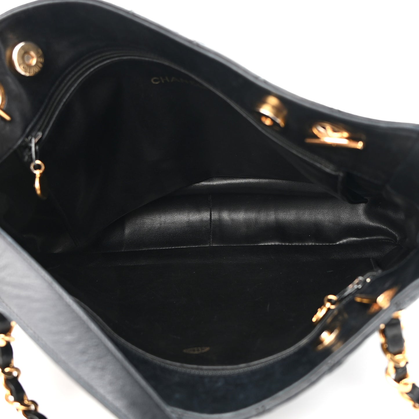 Lambskin Quilted Shoulder Bag Black