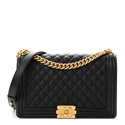 Chanel Caviar Quilted New Medium Boy Flap Black Black 1 of 11