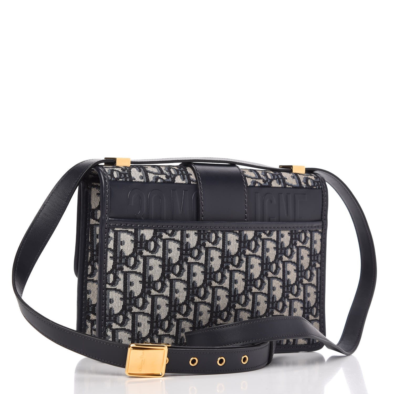 Christian Dior Oblique 30 Montaigne Flap Bag Blue 3 of 10
