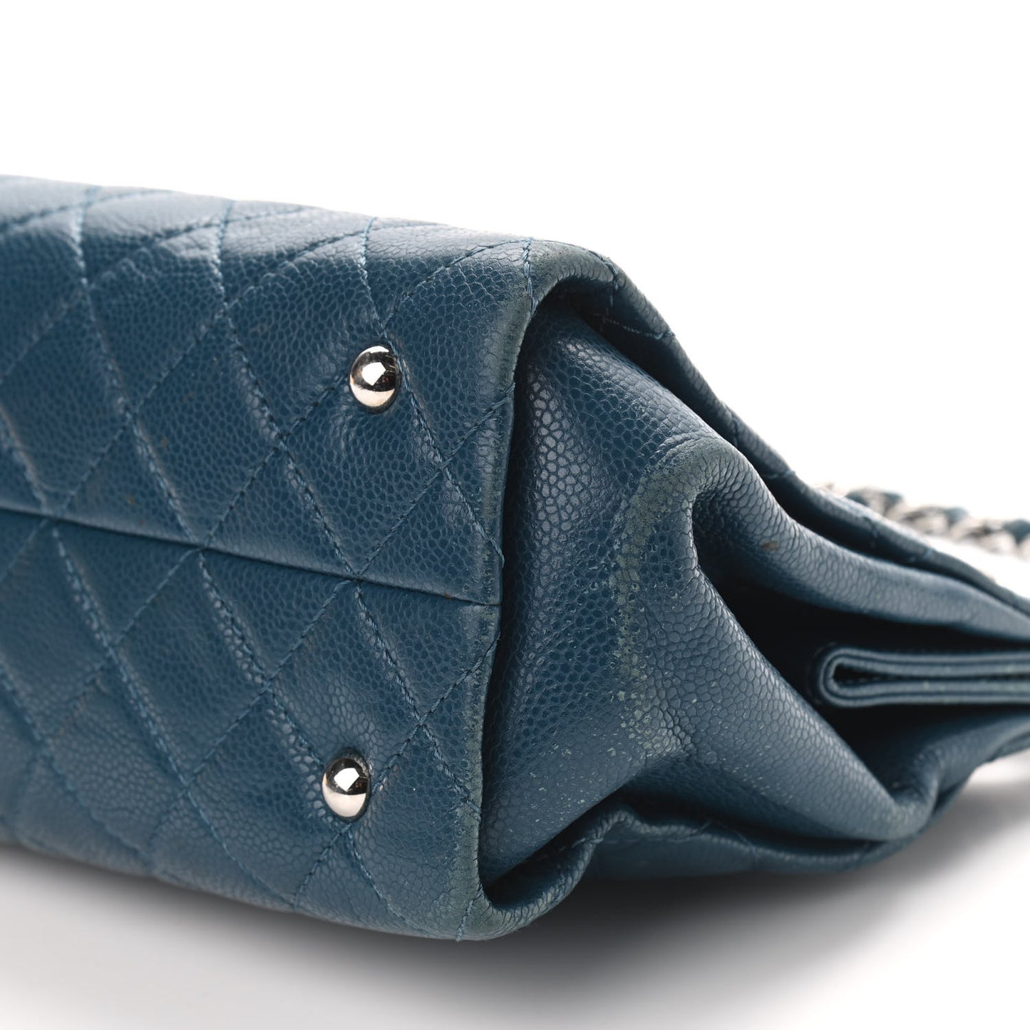 Caviar Quilted Timeless CC Shopping Tote Blue