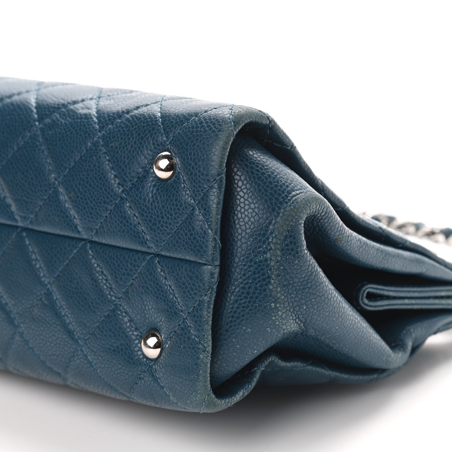 Chanel Caviar Quilted Timeless CC Shopping Tote Blue 9 of 15