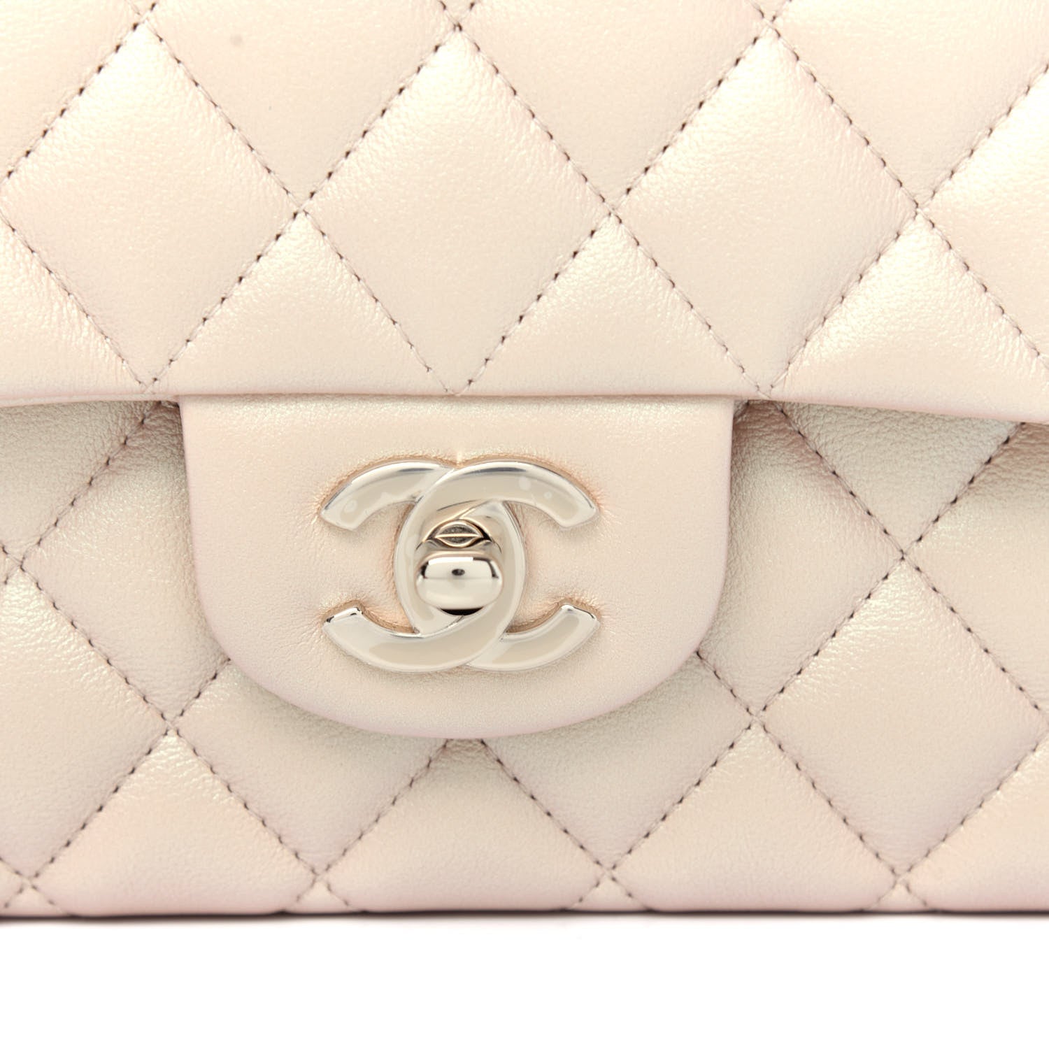 Chanel Iridescent Calfskin Quilted Medium Double Flap Beige 10 of 10