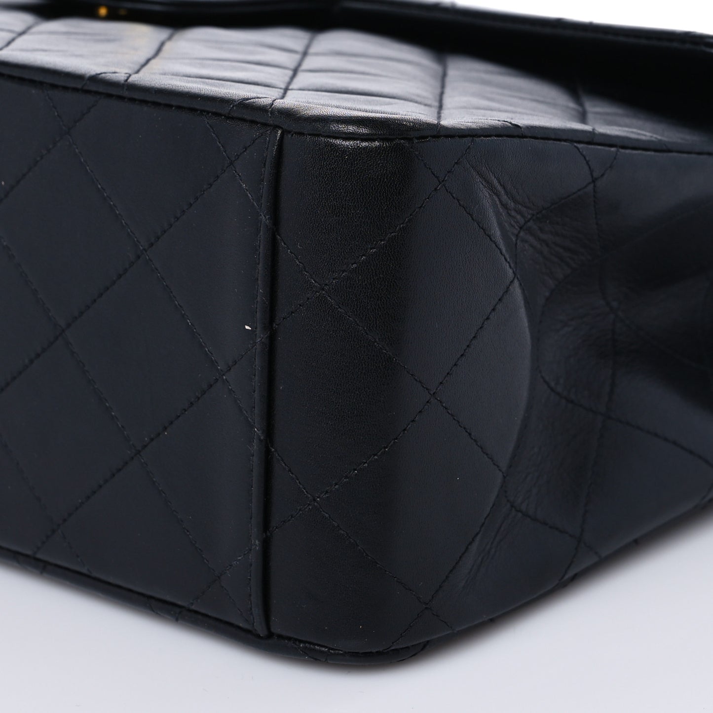 Lambskin Quilted XL Jumbo Single Flap Black
