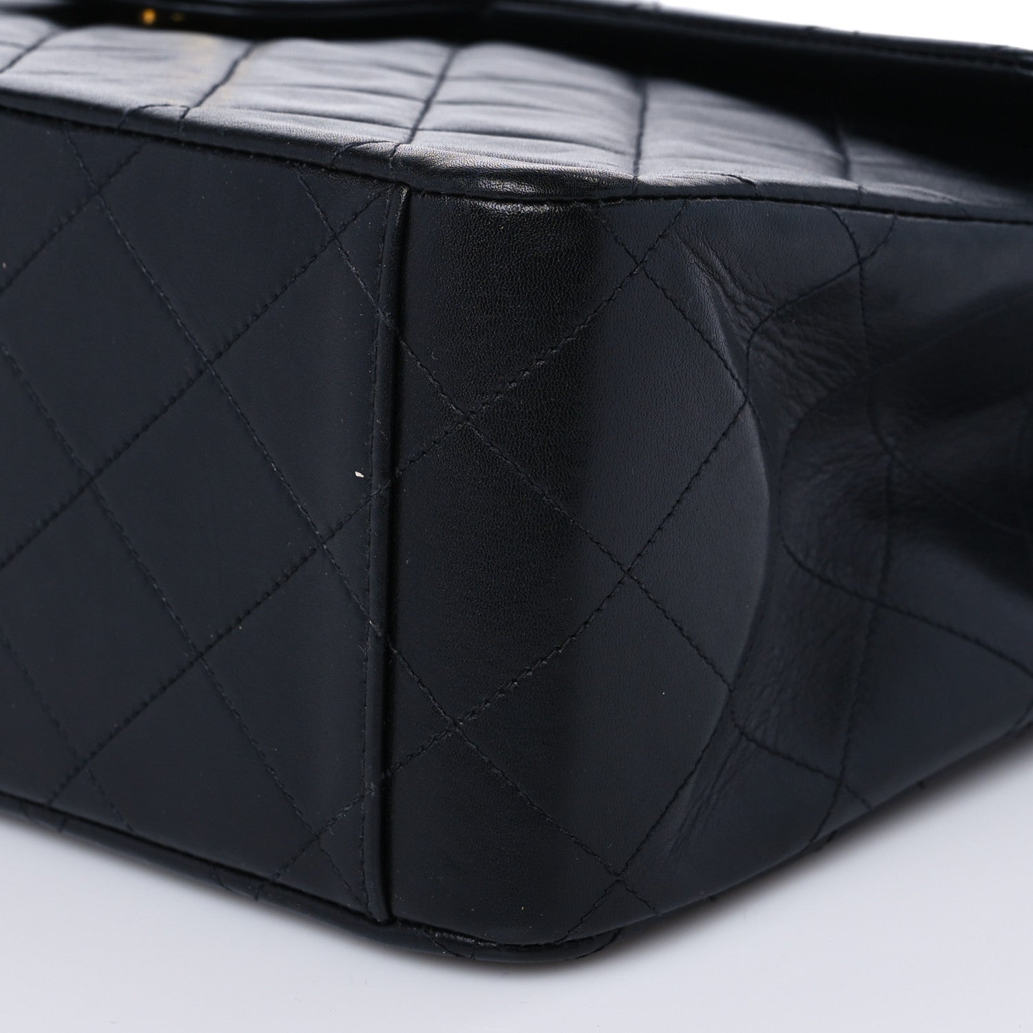 Chanel Lambskin Quilted XL Jumbo Single Flap Black 9 of 10