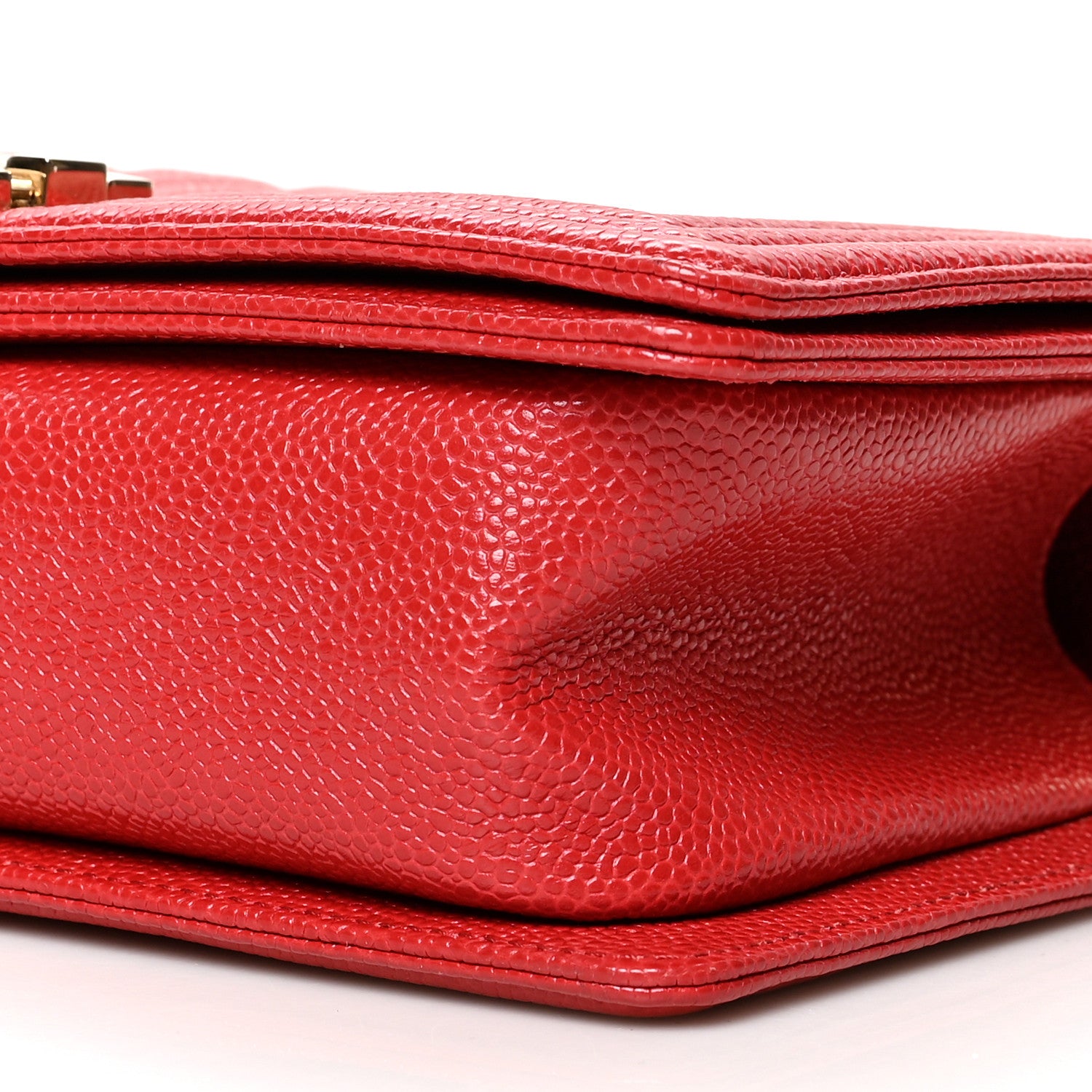 Chanel Caviar Quilted Medium Boy Flap Red 10 of 11