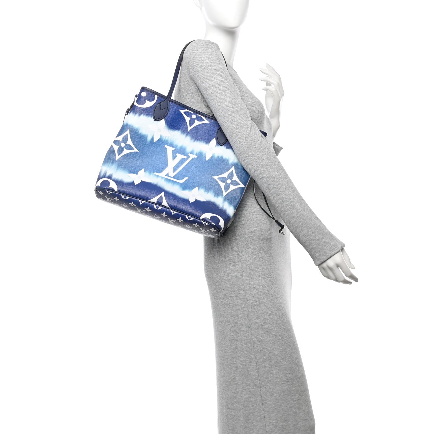 Louis Vuitton Monogram Escale Neverfull MM Blue 2 of 12