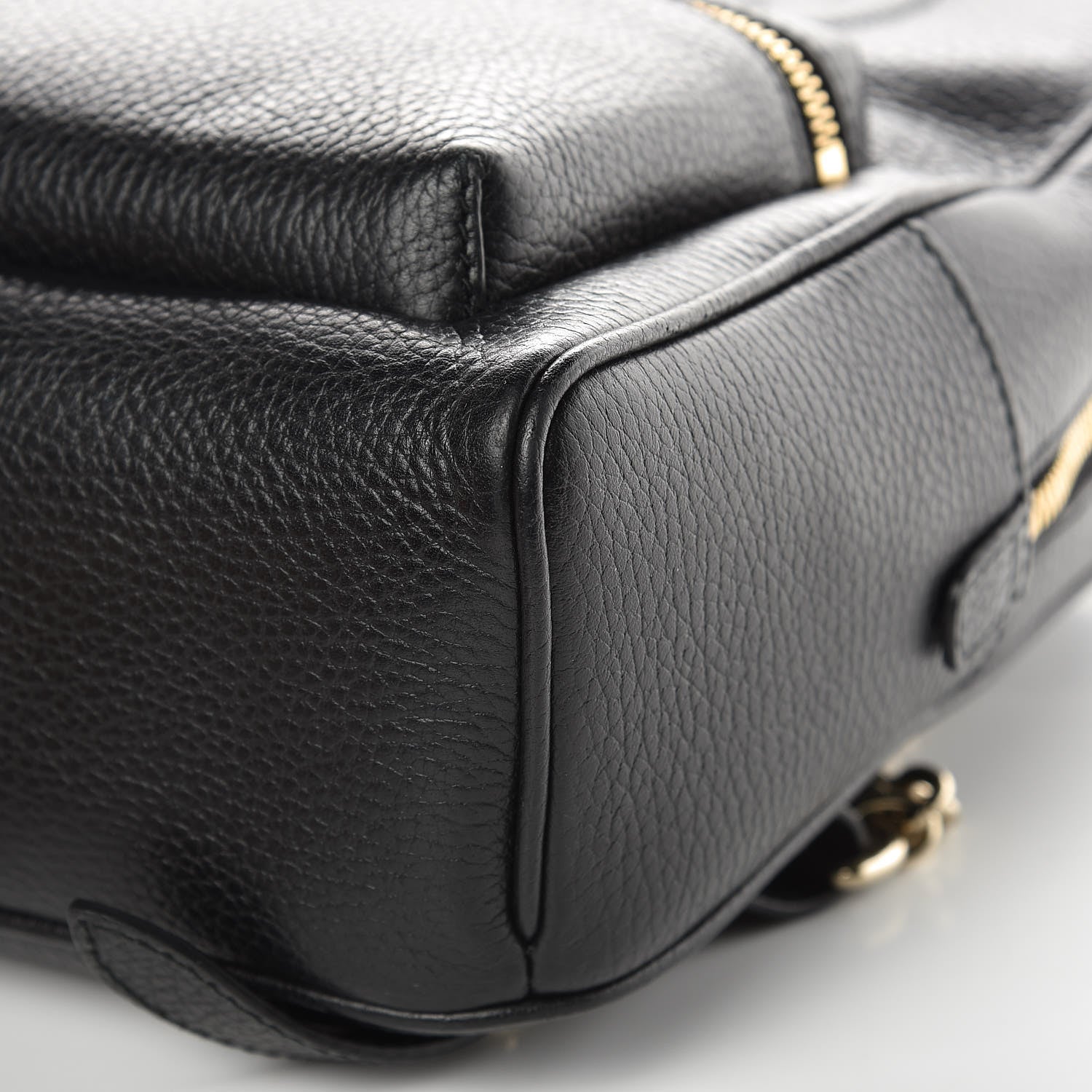 Gucci Pebbled Calfskin Soho Chain Backpack Black 9 of 11