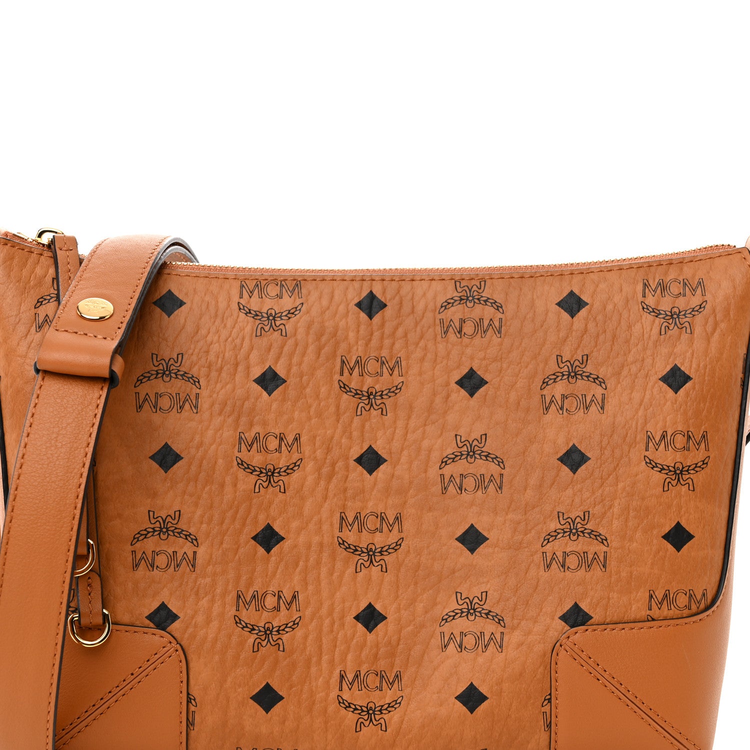 MCM Visetos Small Klara Hobo Cognac 8 of 10