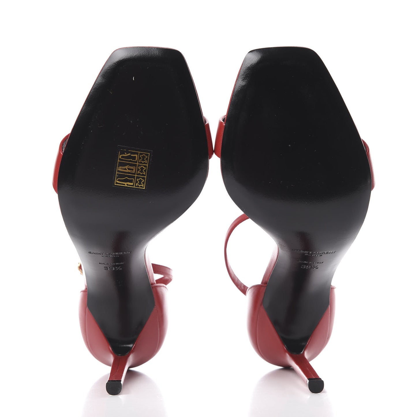 Calfskin Amber 105 Ankle Strap Sandals 39.5 Red