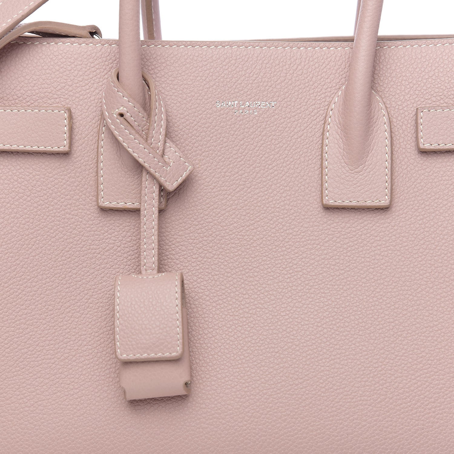 Saint Laurent Grained Calfskin Baby Sac De Jour Antique Rose 8 of 8