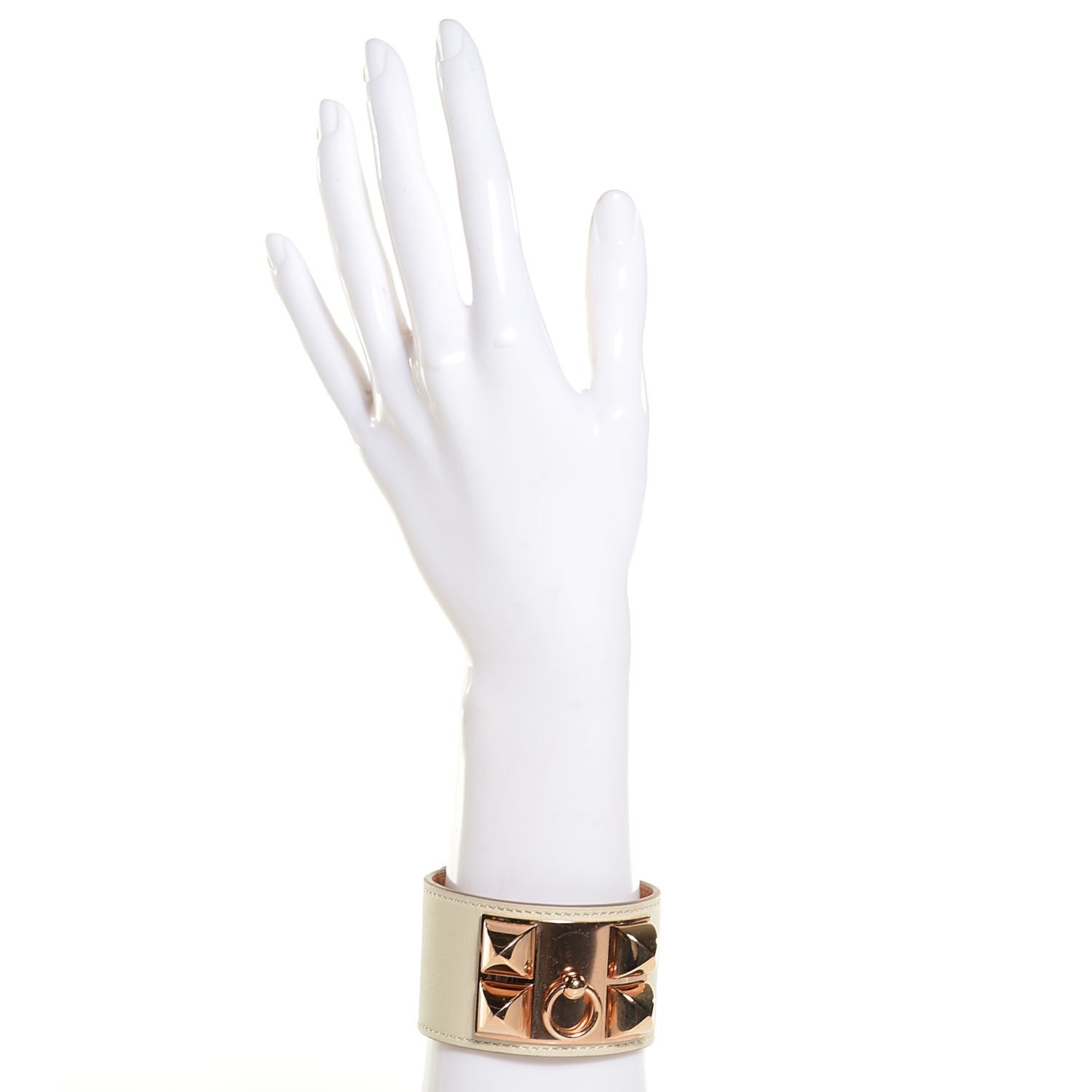 Hermes Swift Collier de Chien CDC Bracelet L Craie 2 of 7