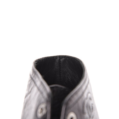 Chanel Metallic Calfskin CC Ankle Boots 40.5 Silver Black 10 of 16