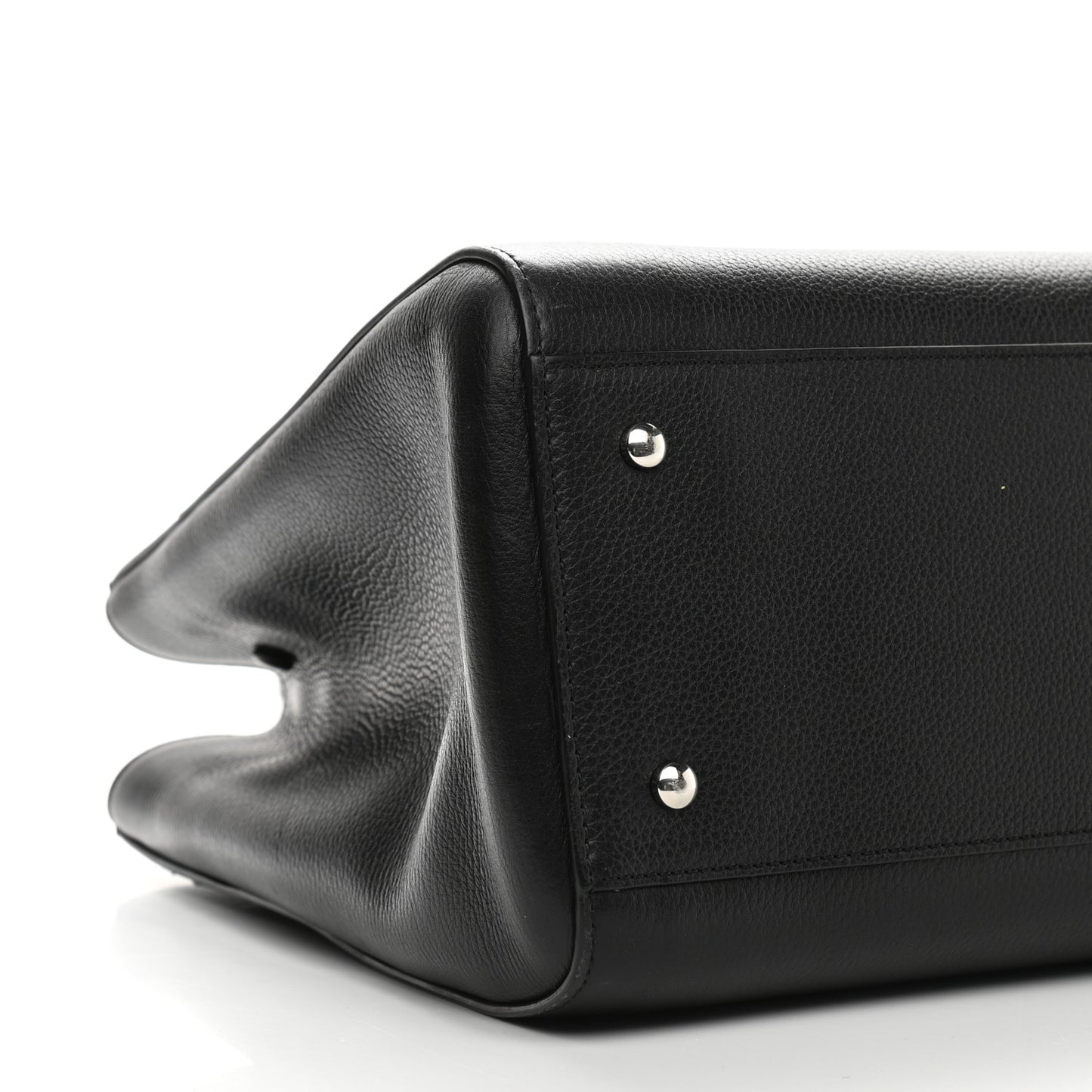 Grained Calfskin Medium Neo Executive Shopper Tote Black