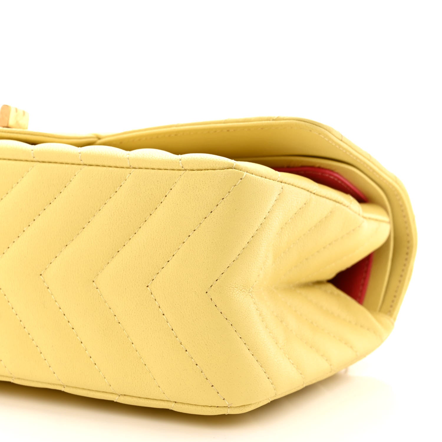Chanel Sheepskin Chevron Quilted 2.55 Reissue 225 Flap Yellow 10 of 11