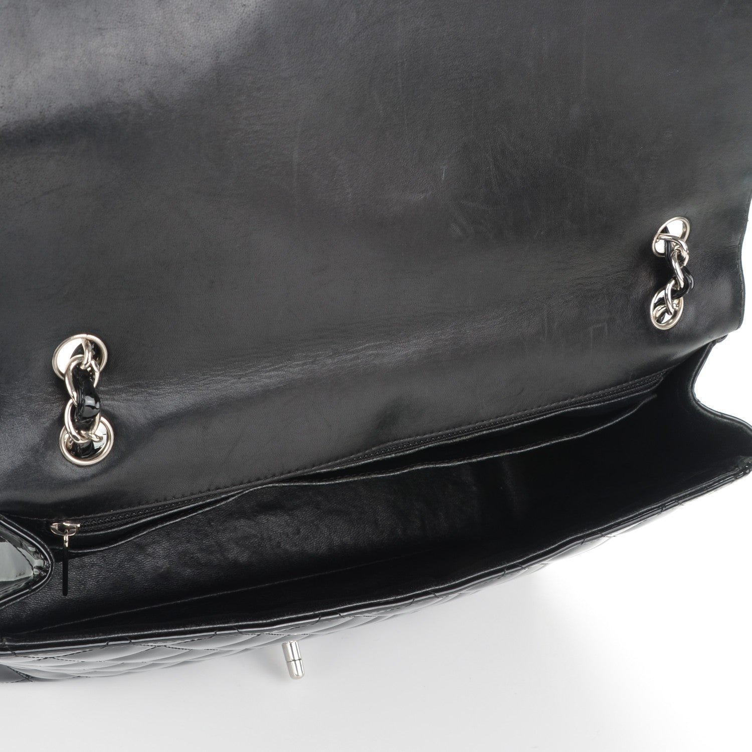 Chanel Patent Quilted Maxi Single Flap Black 5 of 10