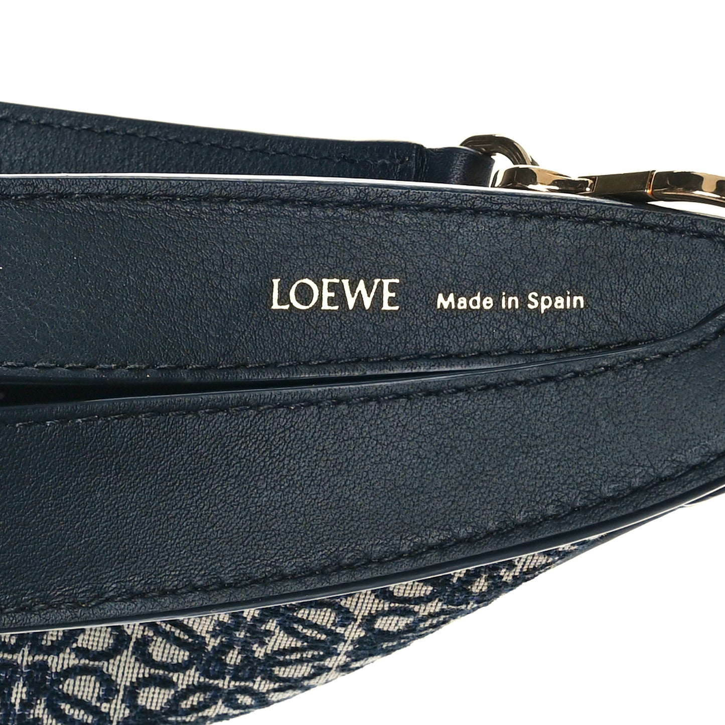 Jacquard Anagram Calfskin Small Luna Navy Black