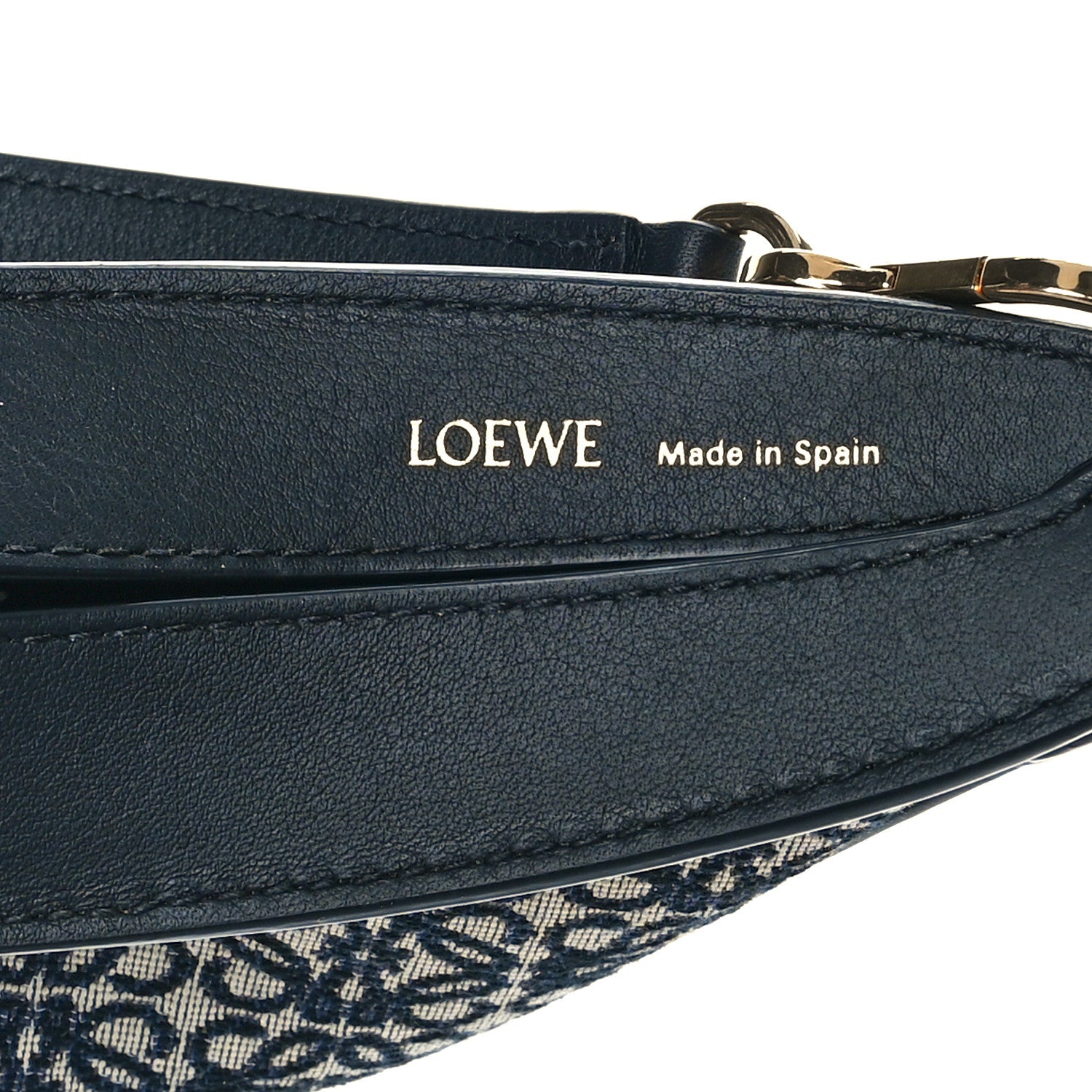 Loewe Jacquard Anagram Calfskin Small Luna Navy Black 7 of 11