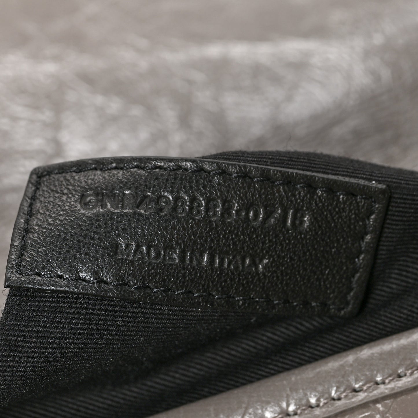 Crinkled Calfskin Matelasse Monogram Large Niki Chain Satchel Fog