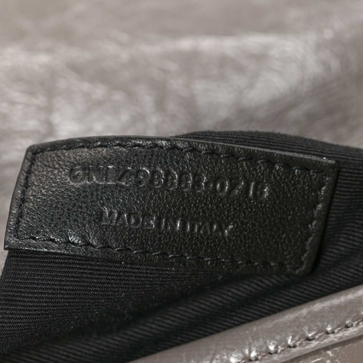 Saint Laurent Crinkled Calfskin Matelasse Monogram Large Niki Chain Satchel Fog 7 of 10