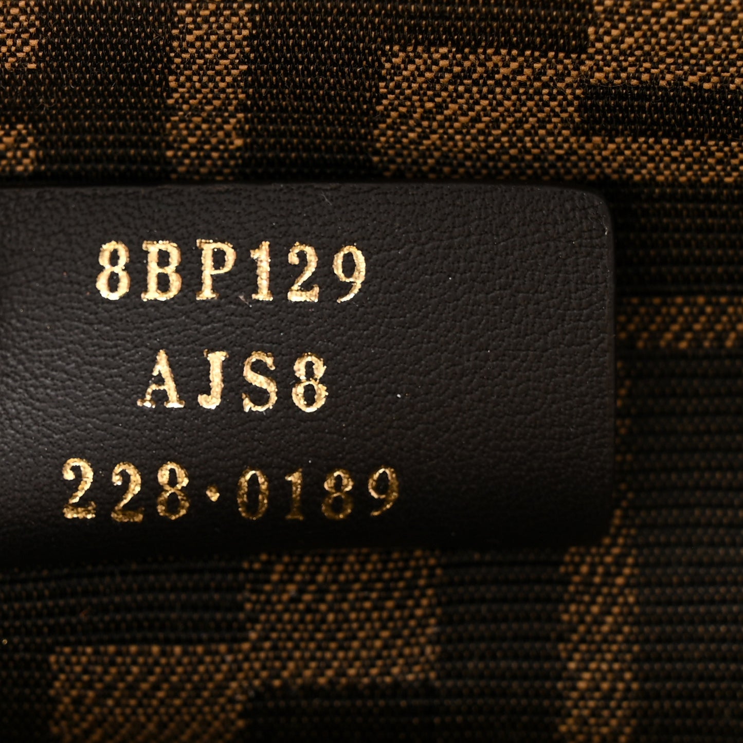 Nappa Suede Striped Inlay Small Fendi First Multicolor