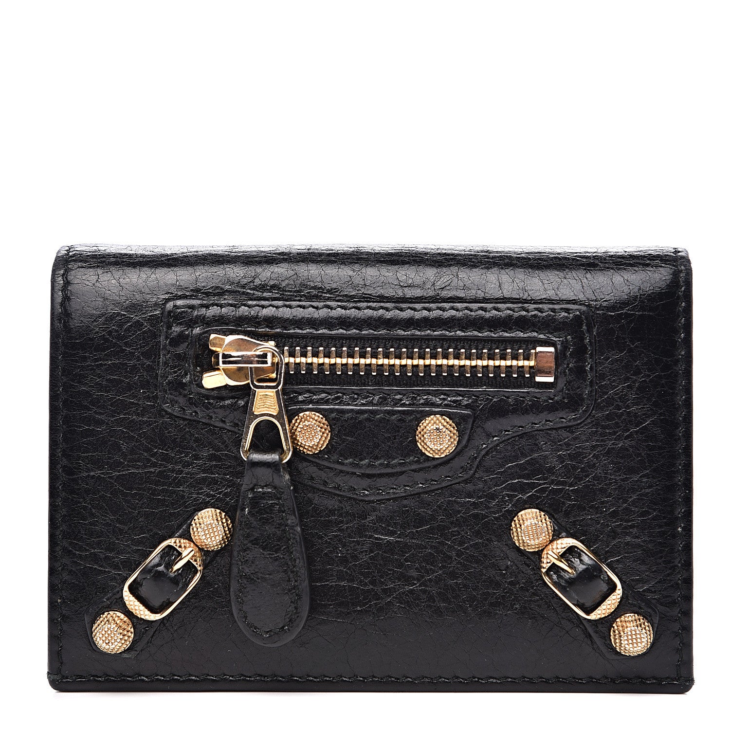 Balenciaga Agneau Giant 12 Gold Hardware Card Case Black 1 of 7