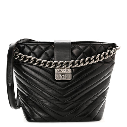 Chanel Aged Calfskin Quilted Mad About Quilting Small Hobo Black 1 of 10