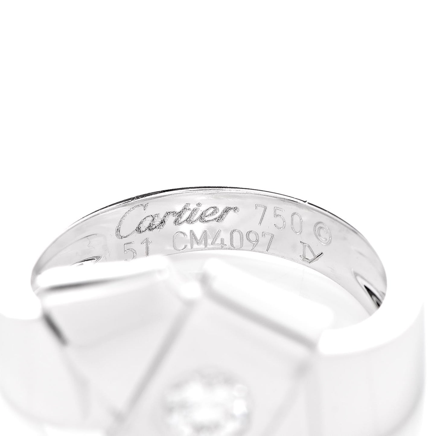 18K White Gold Diamond Knot Ring 51 5.75