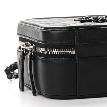 Chanel Lambskin Quilted Medium CC Filigree Vanity Case Black 8 of 10
