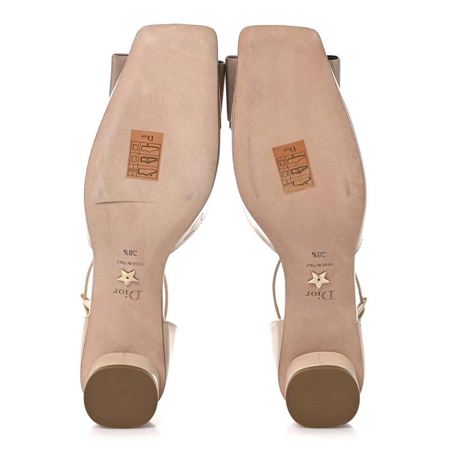 Patent Grosgrain Bow Idylle 35mm Ankle Strap Pumps 38.5 Nude