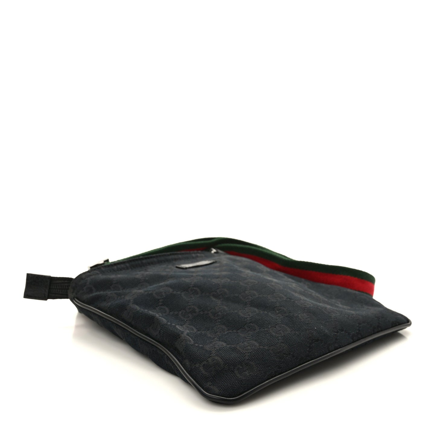 Monogram Web Small Flat Messenger Bag Black