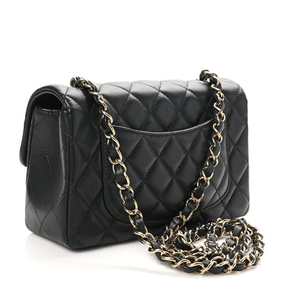 Chanel Lambskin Quilted Mini Rectangular Flap Black 3 of 10