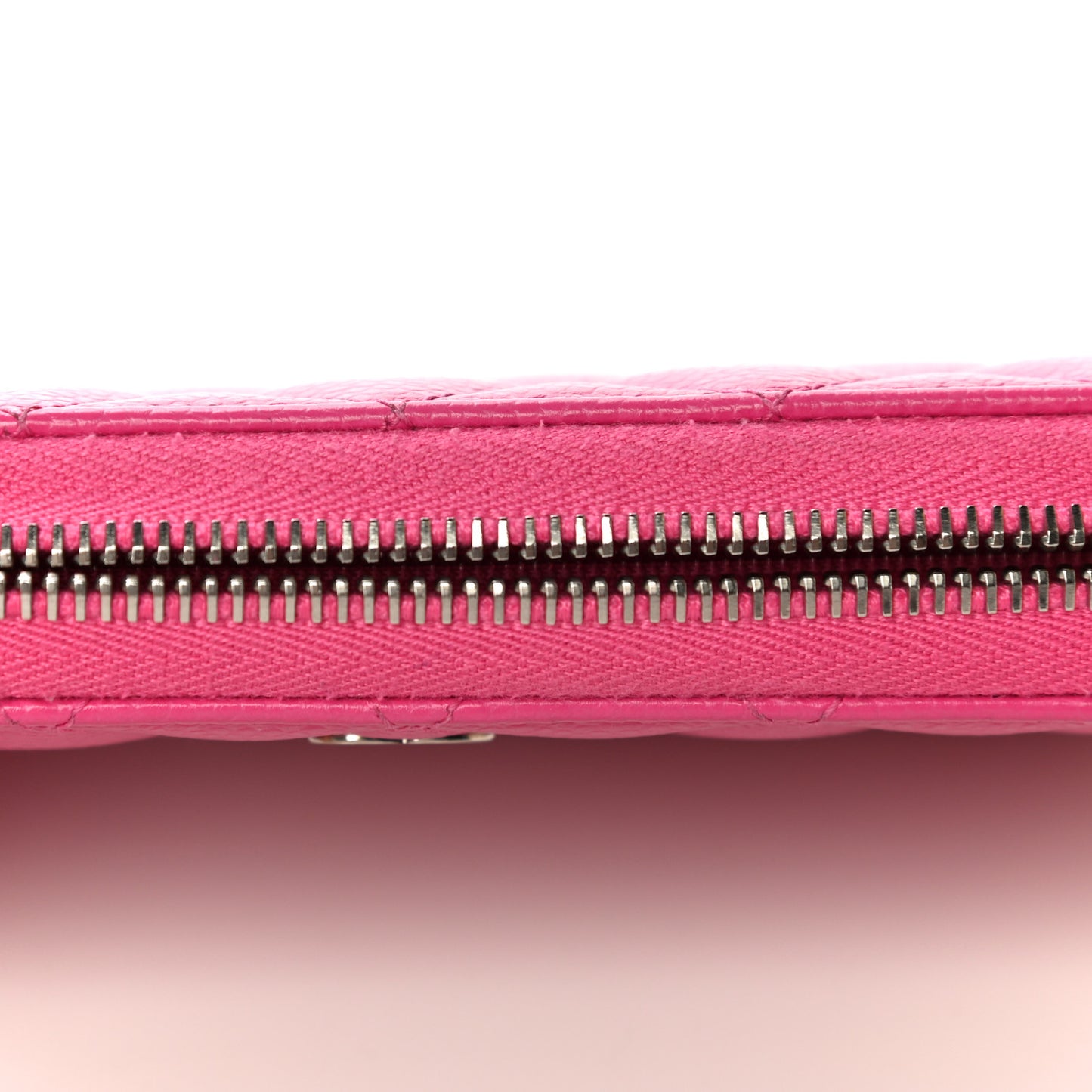 Caviar Quilted Large Gusset Zip Around Wallet Pink