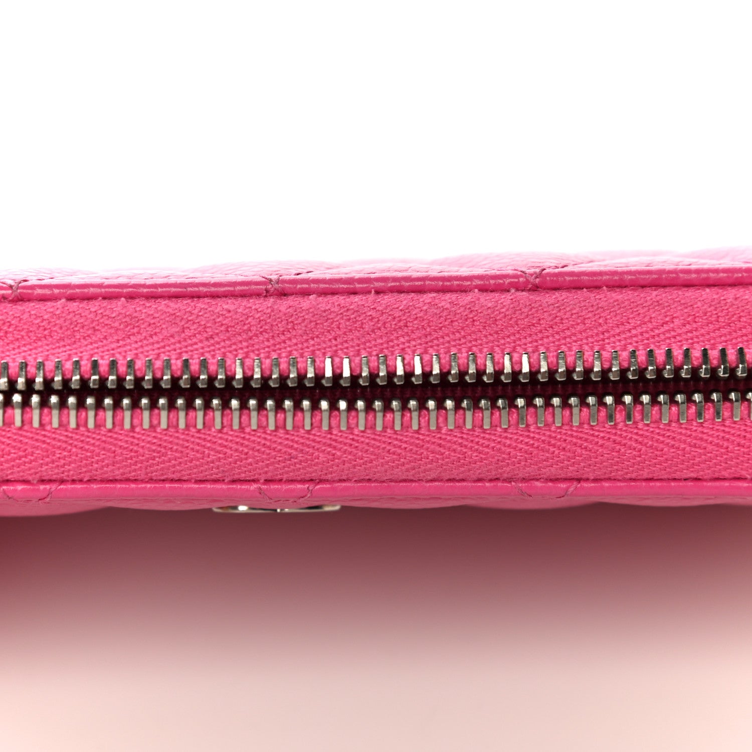 Chanel Caviar Quilted Large Gusset Zip Around Wallet Pink 19 of 21