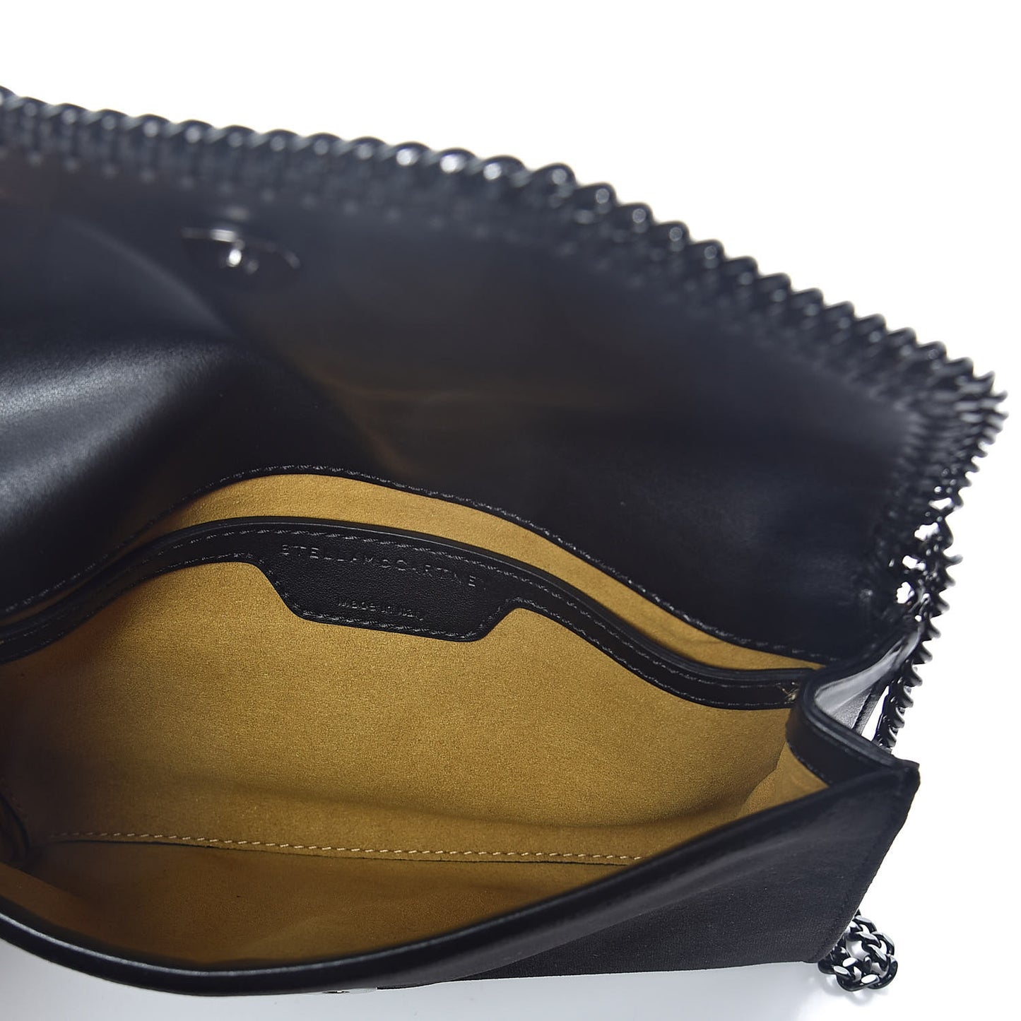 Velvet Effect Falabella Shoulder Bag Black