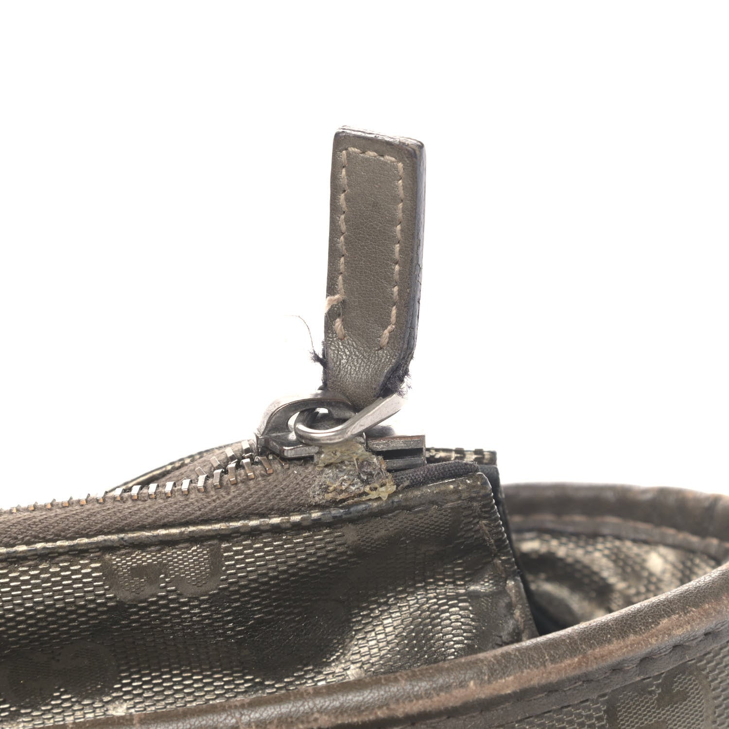 Gucci Imprime Monogram Medium Zippered Shopping Tote Pewter 12 of 13