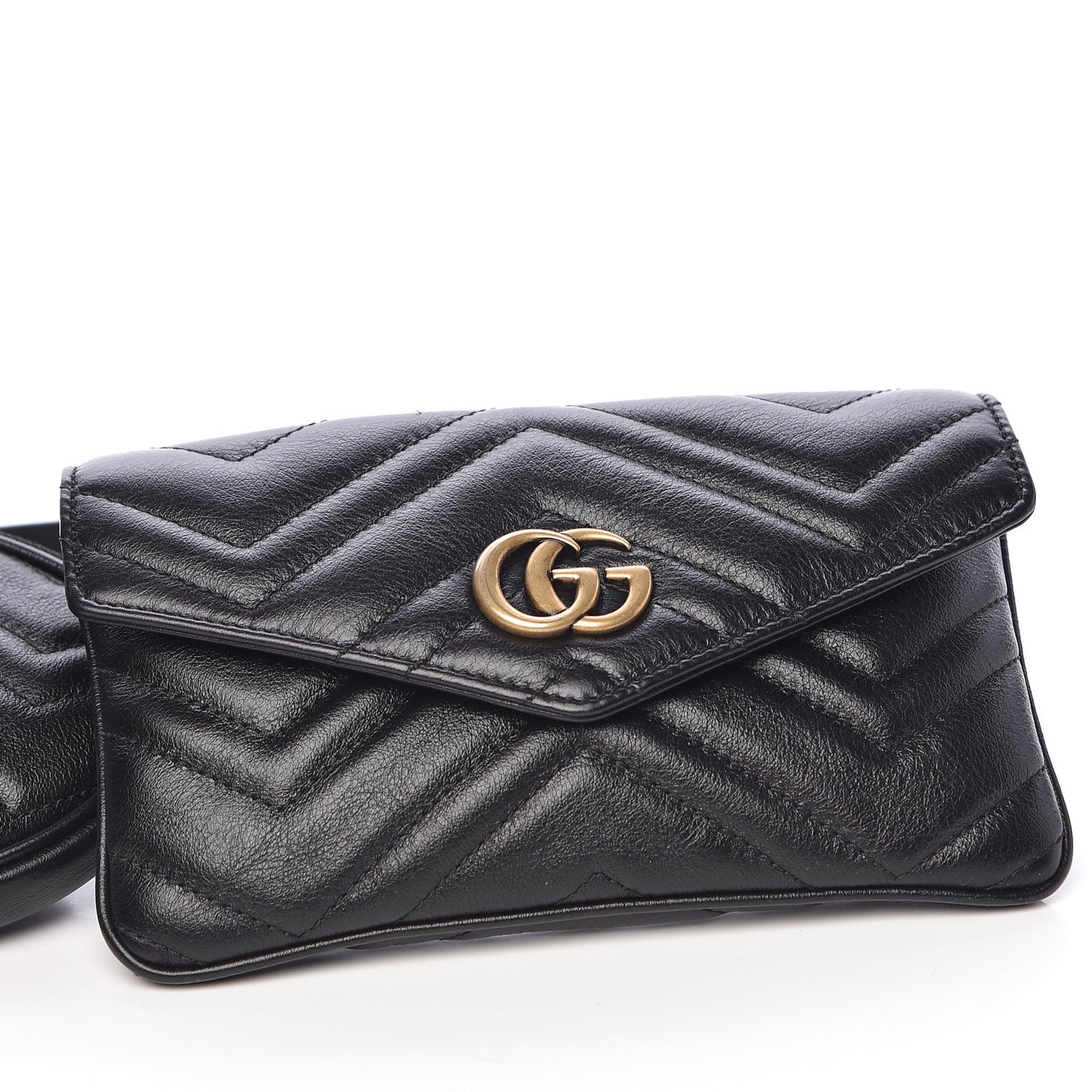 Calfskin Matelasse GG Marmont 2.0 Multi Belt Bag 85 34 Black