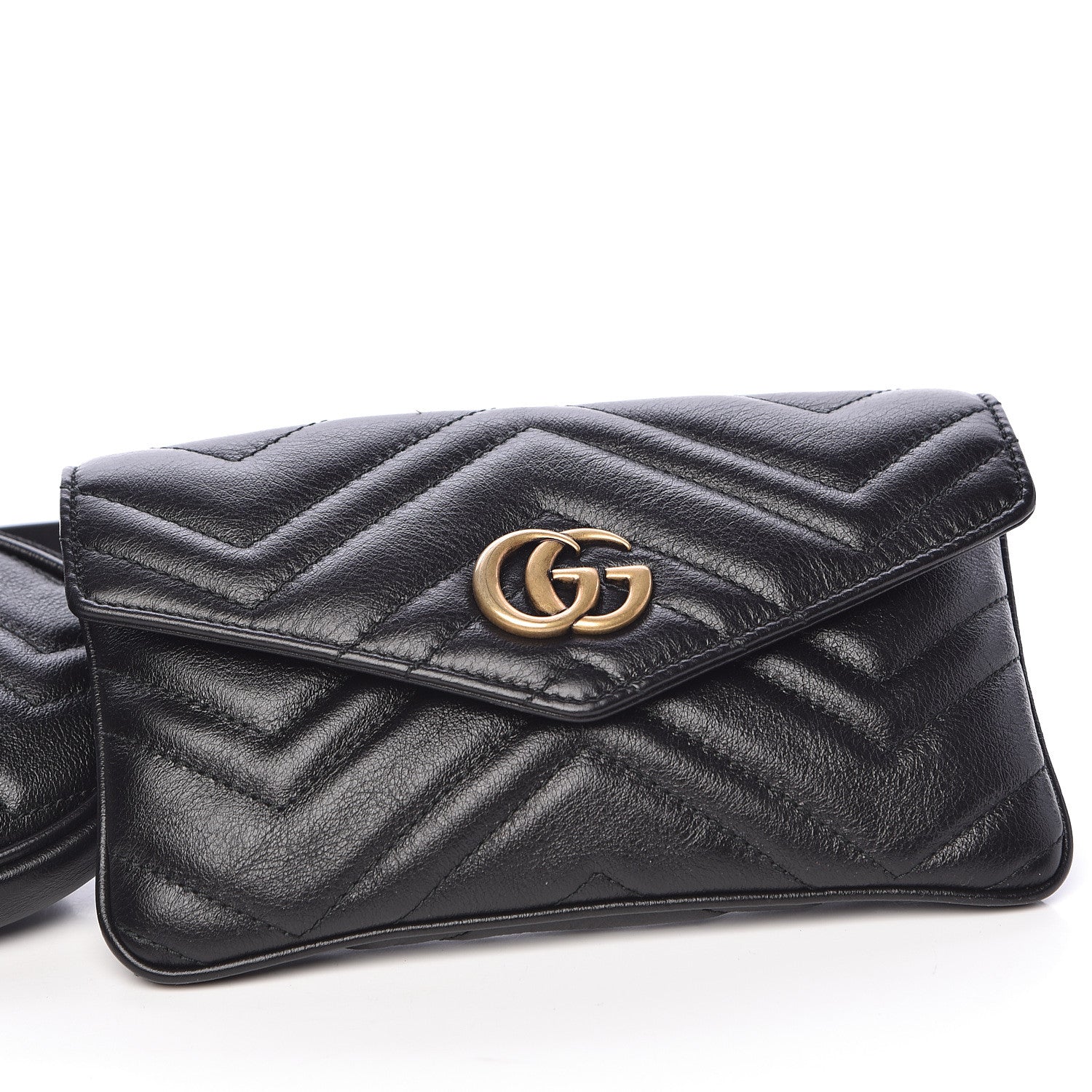 Gucci Calfskin Matelasse GG Marmont 2.0 Multi Belt Bag 85 34 Black 13 of 13