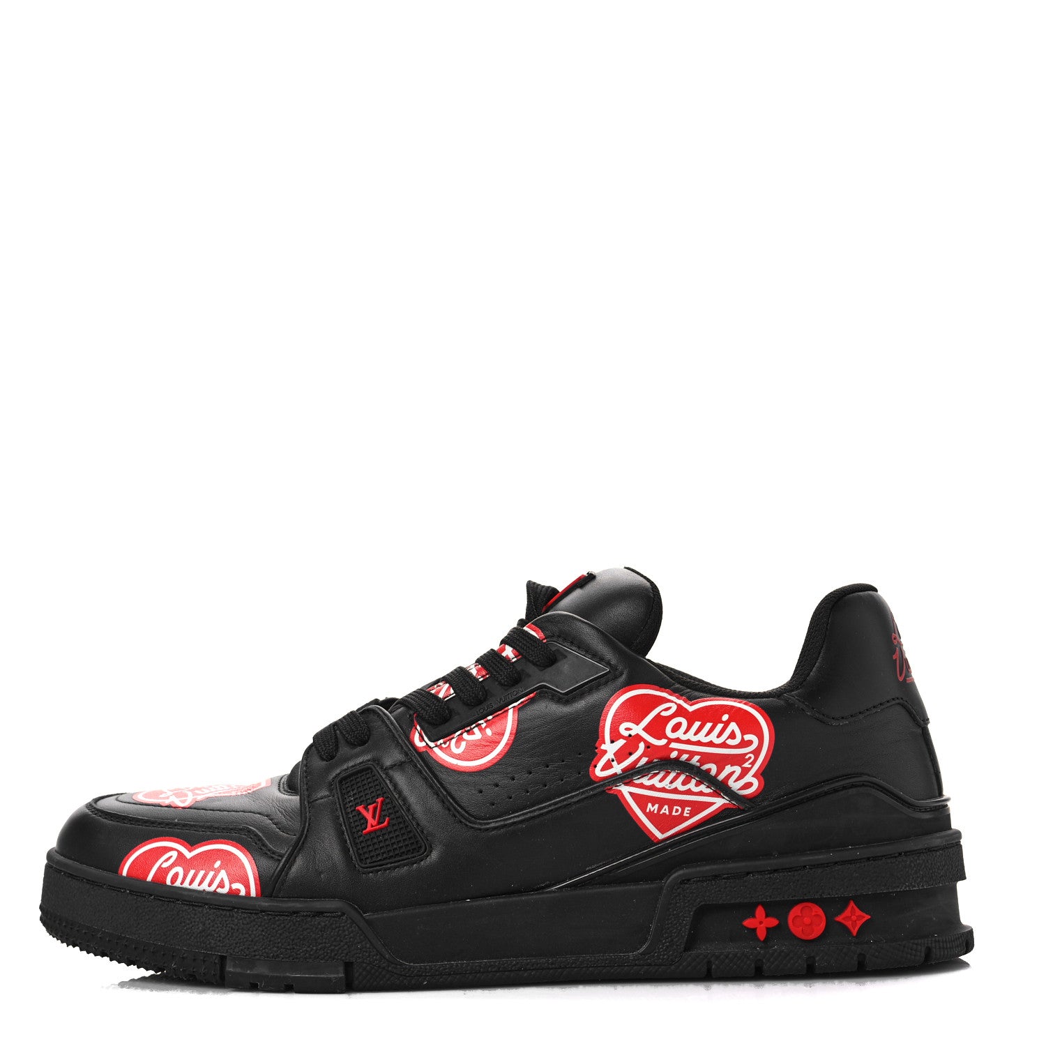 Louis Vuitton x NIGO Calfskin Printed LV Trainer Sneaker 7 Black 1 of 10