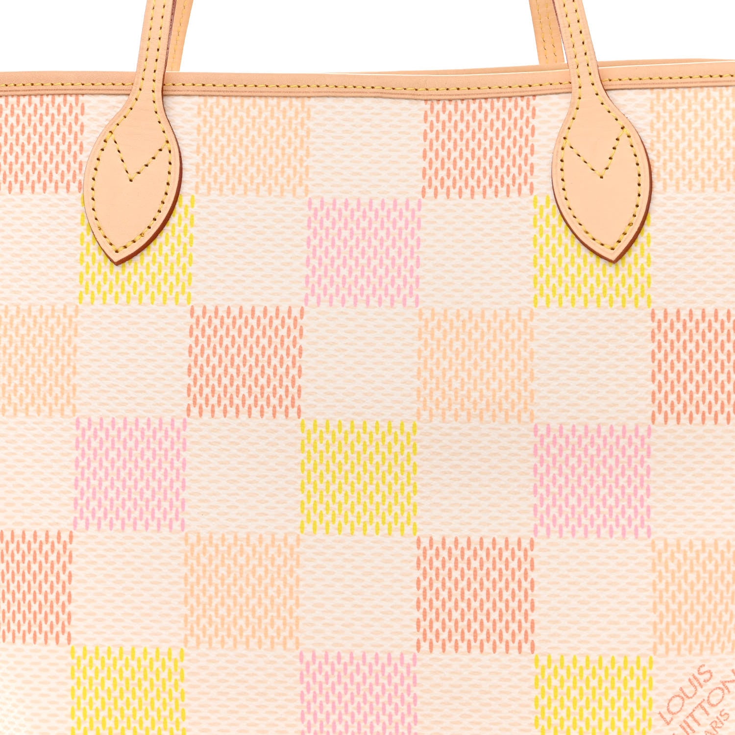 Louis Vuitton Damier Giant Neverfull MM Peach 10 of 12