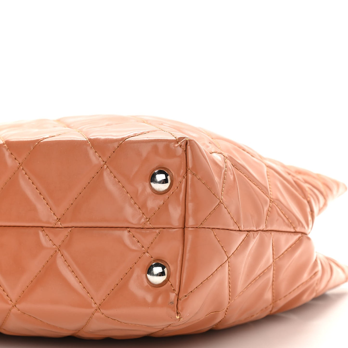 Vinyl Quilted In The Business North South Tote Orange
