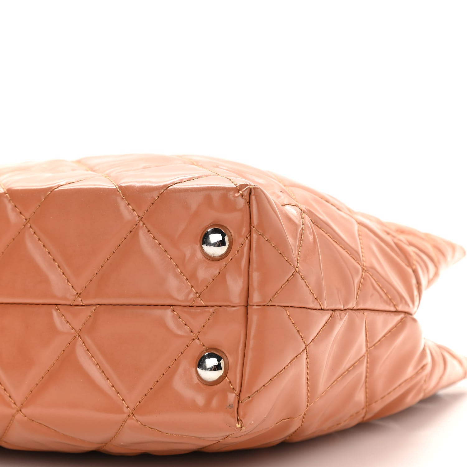 Chanel Vinyl Quilted In The Business North South Tote Orange 19 of 27