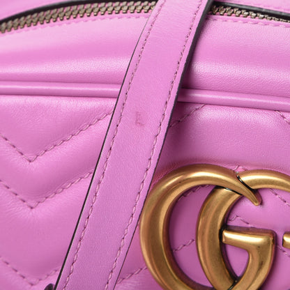 Gucci Calfskin Matelasse Small GG Marmont Chain Shoulder Bag Candy Mousse 8 of 8