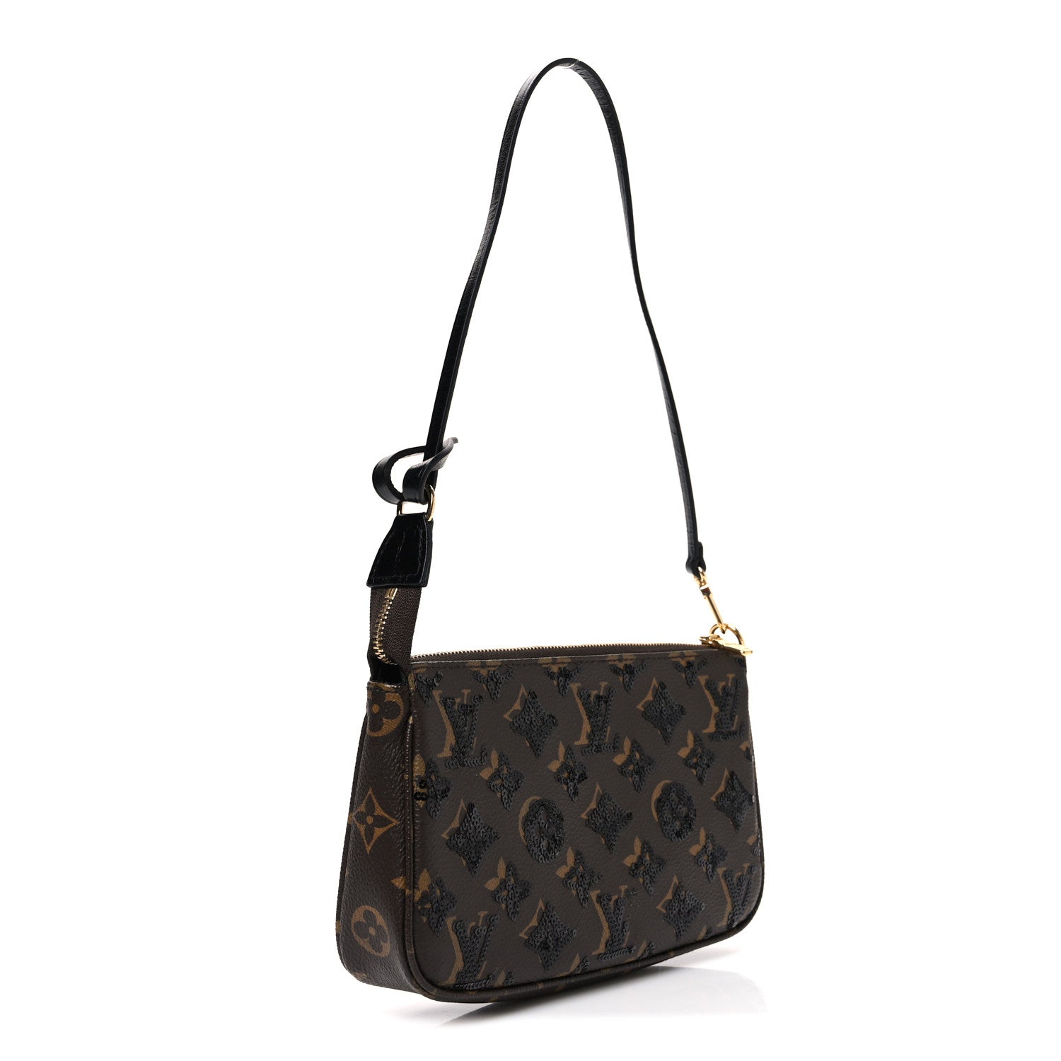 Louis Vuitton Monogram Sequins Pochette Accessories Black 1856979