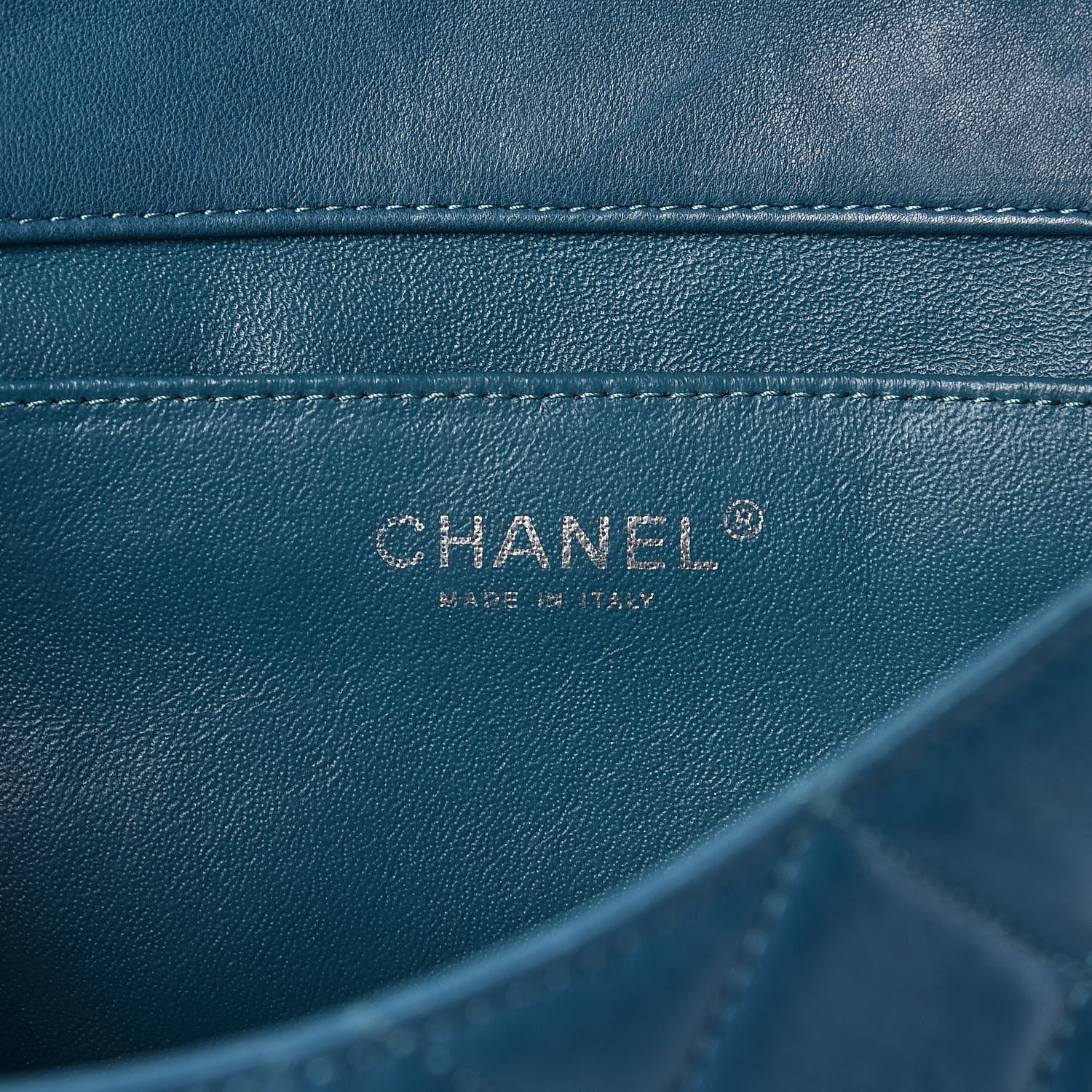 Chanel Lambskin Quilted Clutch With Chain Flap Turquoise 6 of 13