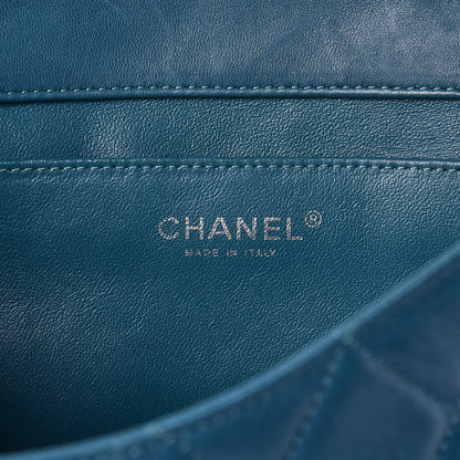 Chanel Lambskin Quilted Clutch With Chain Flap Turquoise 6 of 13