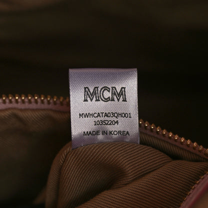 MCM Visetos Medium Aren Hobo Powder Pink 7 of 9